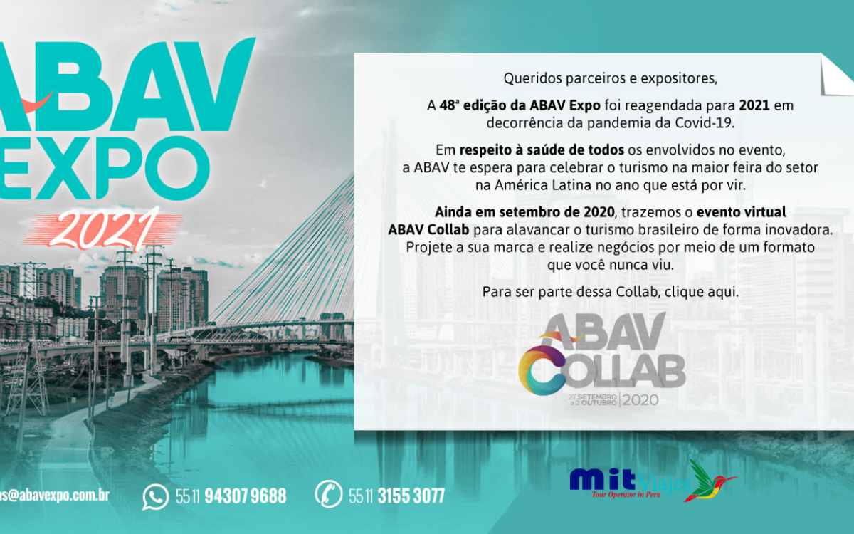 Expo ABAV 2021| Evento más importante en Brasil | Agencias de Viajes